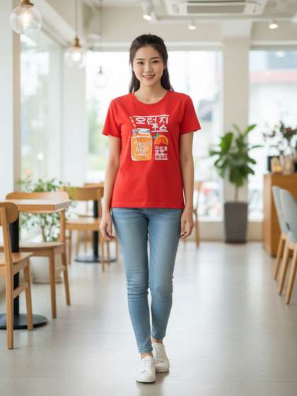 V-Mart Girls Red
                      Cotton Tshirts