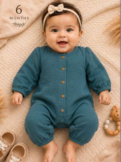 The Natkhat Tales
                    Infants Pure Cotton Round Neck Romper