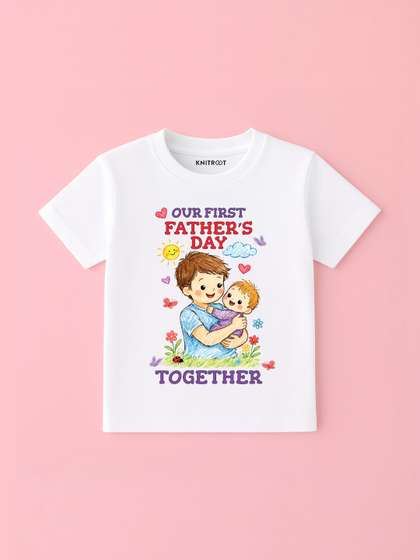 KNITROOT Kids Typography
                    Printed T-shirt