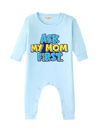 BLUSHES Infants Printed
                    Pure Cotton Round Neck Romper