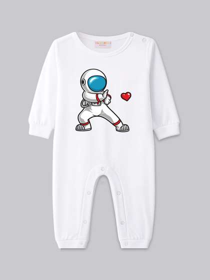 BLUSHES Infants Printed
                    Pure Cotton Round Neck Romper
