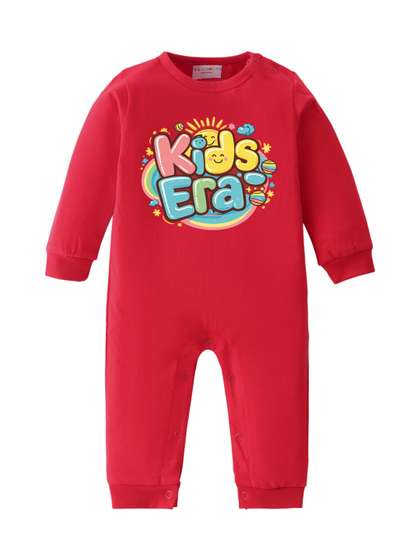 BLUSHES Infants Printed
                    Pure Cotton Round Neck Romper