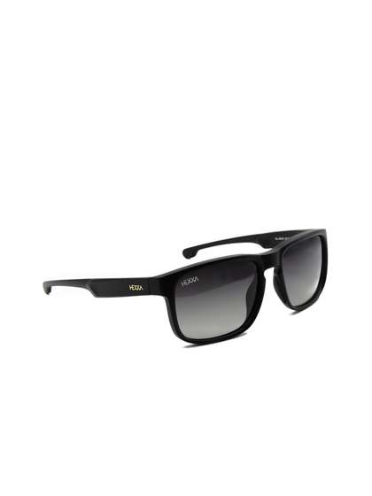 HEXXA Unisex Black Lens
                    & Gunmetal-Toned Other Sunglasses with