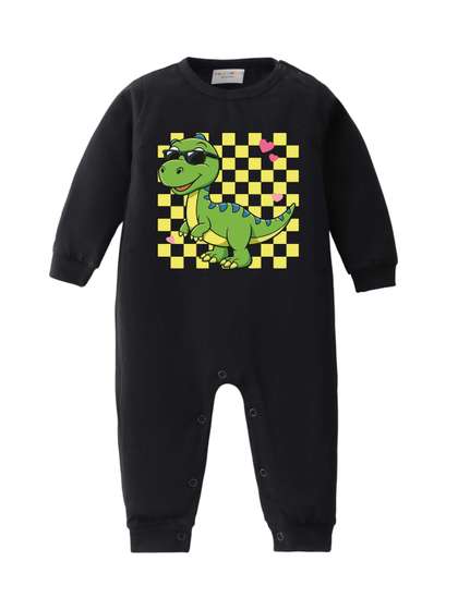 BLUSHES Infants Printed
                    Pure Cotton Round Neck Romper