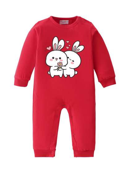 BLUSHES Infants
                      Printed Pure Cotton Round Neck Romper