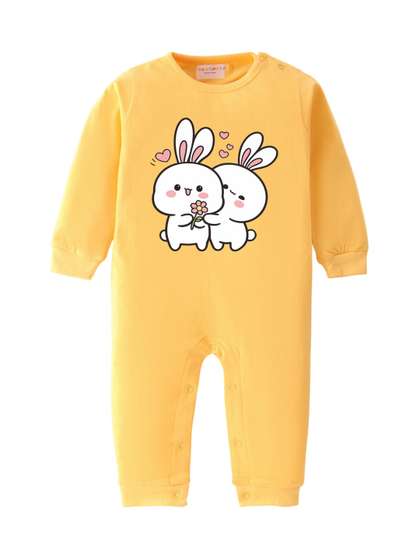 BLUSHES Infants
                      Printed Pure Cotton Round Neck Romper