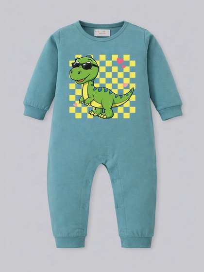 BLUSHES Infants
                      Printed Pure Cotton Round Neck Romper