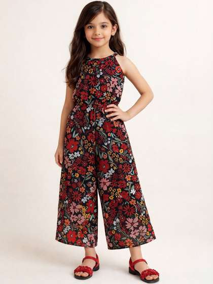 YK Girls Halter Neck
                    Printed Basic Jumpsuit