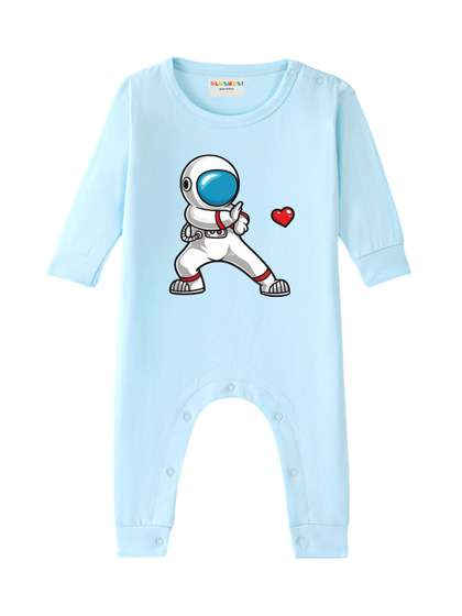 BLUSHES Infants Printed
                    Pure Cotton Round Neck Romper