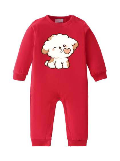 BLUSHES Infants Printed
                    Pure Cotton Round Neck Romper