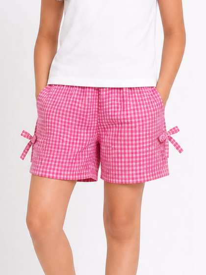CHILINS Girls Checked
                    Technology Shorts