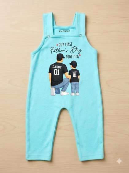 KNITROOT Kids Unisex
                    Kids Typography Ankle Length Dungarees