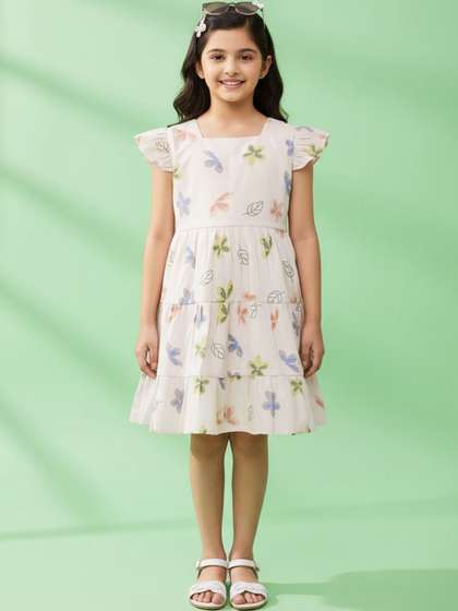 V-Mart Print Midi
                      Dress