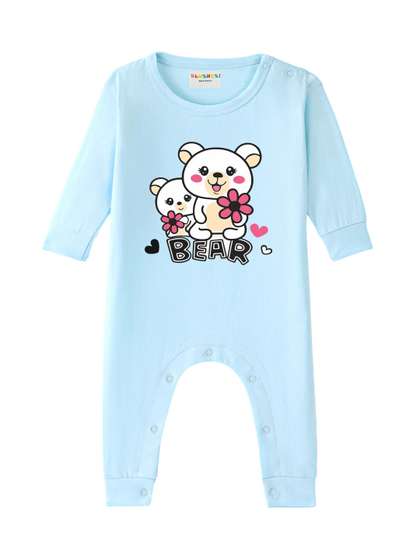 BLUSHES Infants Printed
                    Pure Cotton Round Neck Romper