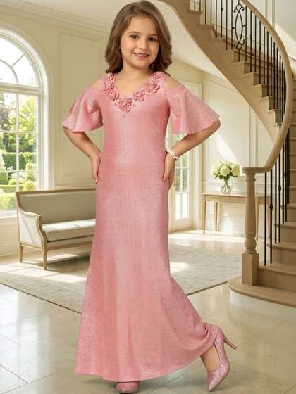 Lei-Chie Girls Applique
                    A-Line Maxi Dress