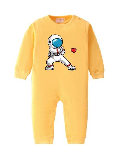 BLUSHES Infants Printed
                    Pure Cotton Round Neck Romper