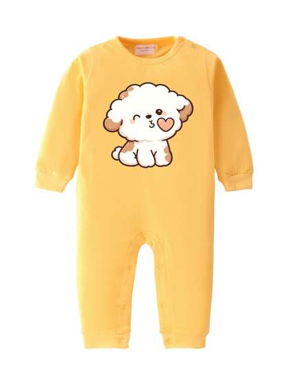 BLUSHES Infants Printed
                    Pure Cotton Round Neck Romper