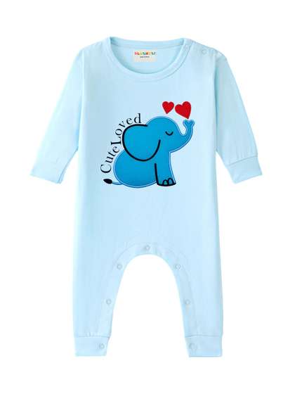 BLUSHES Infants Printed
                    Pure Cotton Round Neck Romper