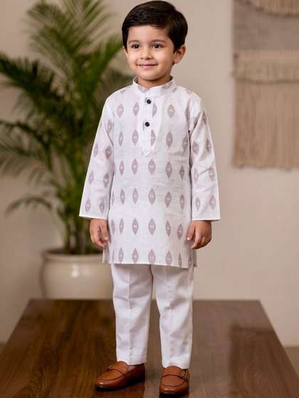 NEW GEN Boys Ethnic
                    Motifs Printed Regular Kurta with Pyjamas