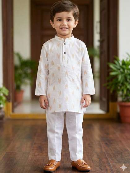NEW GEN Boys Ethnic
                      Motifs Regular Kurta with Pyjamas
