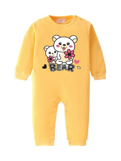 BLUSHES Infants Printed
                    Pure Cotton Round Neck Romper