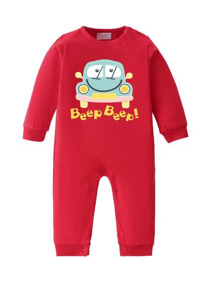 BLUSHES Infants
                      Printed Pure Cotton Round Neck Romper