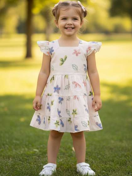 V-Mart Print Midi Dress