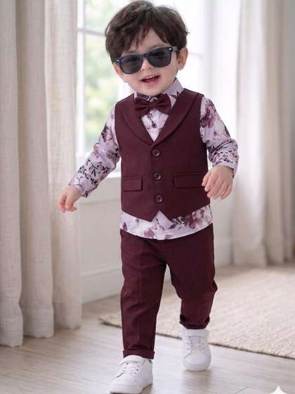 NEMI CREATION Boys
                    Printed Shirt with Trousers