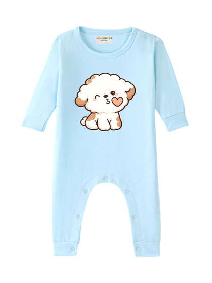 BLUSHES Infants Printed
                    Pure Cotton Round Neck Romper