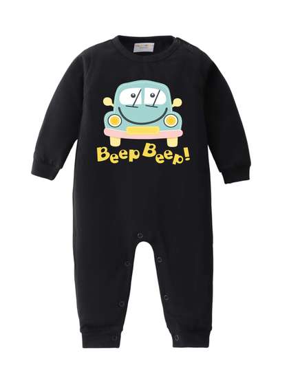 BLUSHES Infants Printed
                    Pure Cotton Round Neck Romper
