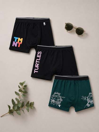 Button Bear Boys Pack
                      of 3 Cotton Printed Trunks