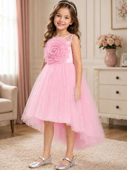 Dripteen Applique Net
                      Fit & Flare Dress