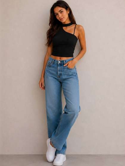 LOMOOFY One Shoulder Tank Top