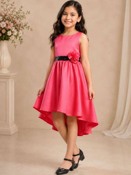 Dripteen Applique Satin
                    Fit & Flare Dress