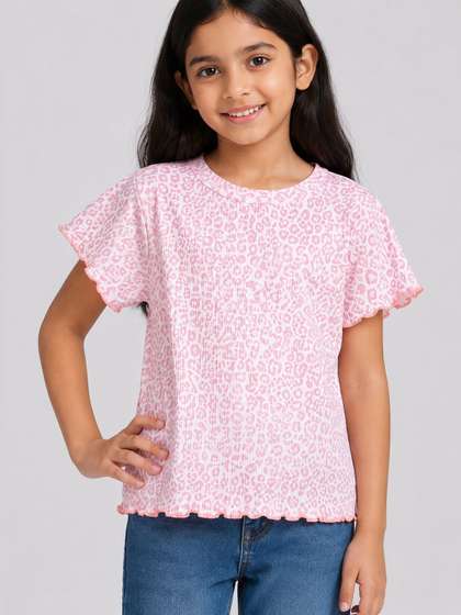 CHILINS Girls Pink
                    Printed T-shirt