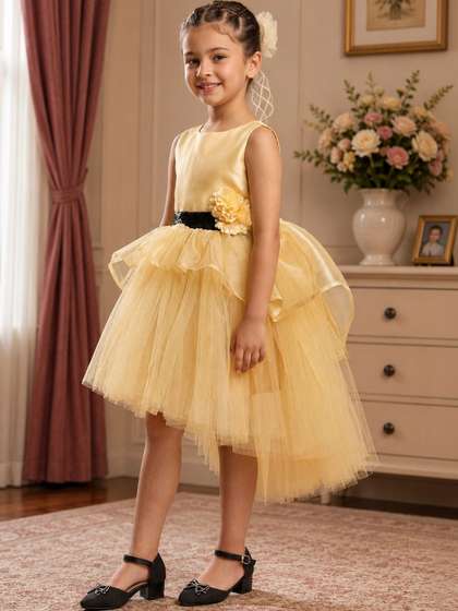 Dripteen Applique Net
                    Fit & Flare Dress