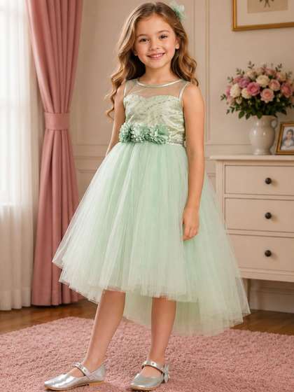 Dripteen Applique Net
                      Fit & Flare Dress