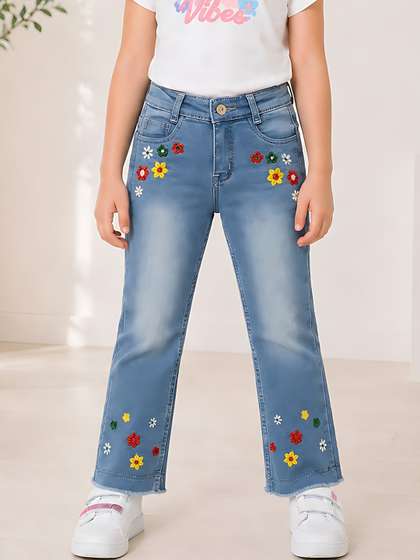 Arshia Fashions Girls
                      Bootilicious Regular Fit Mid-Rise Light Fade
                      Jeans