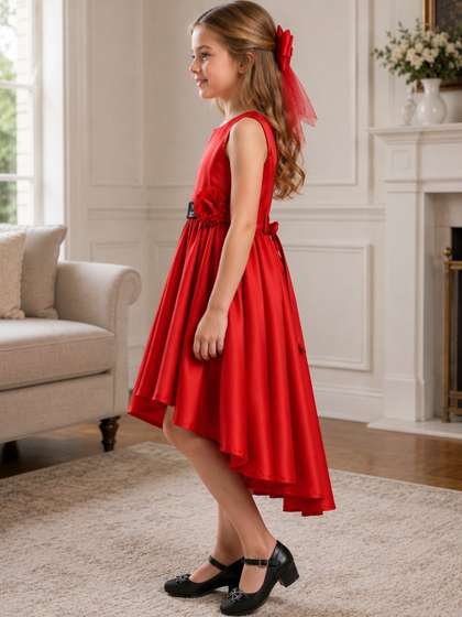 Dripteen Applique Satin
                    Fit & Flare Dress