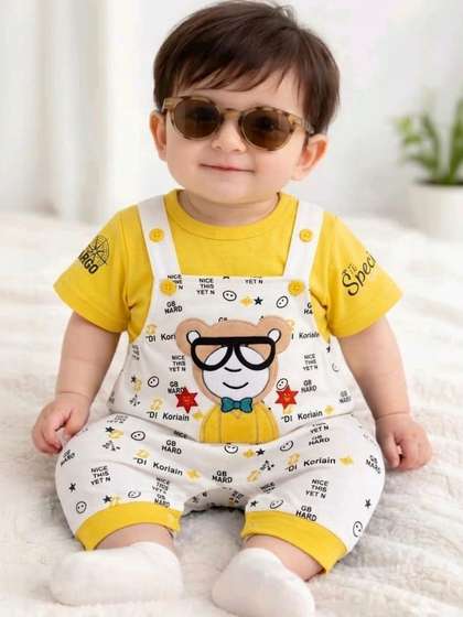 NEMI CREATION Infants
                    Printed Cotton Rompers