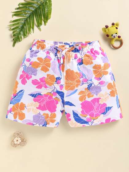 Biskid Girls Floral
                    Printed Shorts
