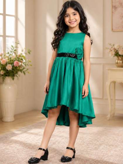 Dripteen Applique Satin
                    Fit & Flare Dress