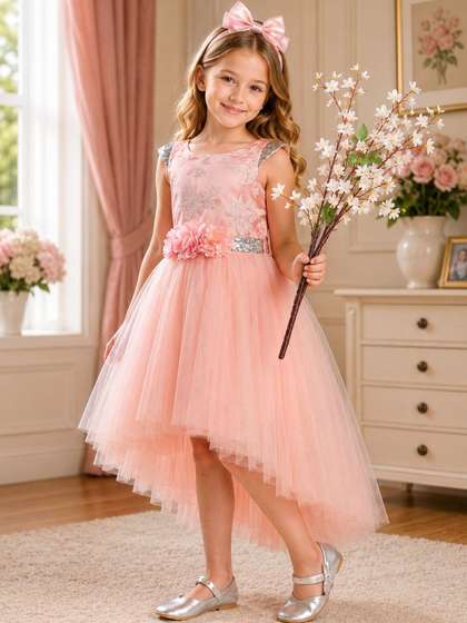 Dripteen Applique Net
                      Fit & Flare Dress
