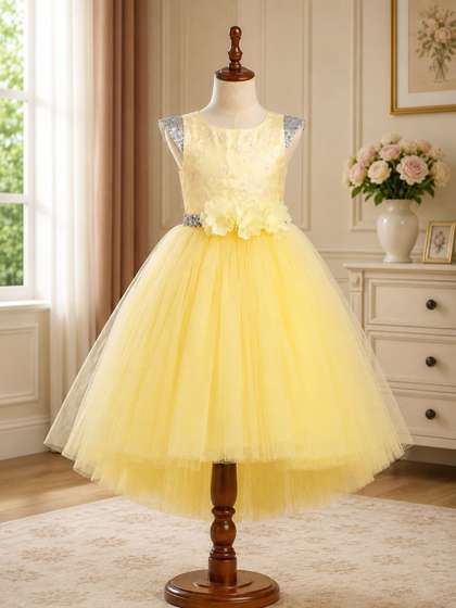 Dripteen Applique Net
                    Fit & Flare Dress