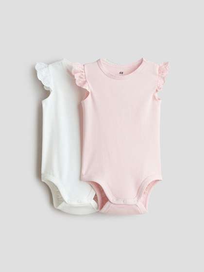 H&M 2-pack
                      Flutter-sleeve Bodysuits
