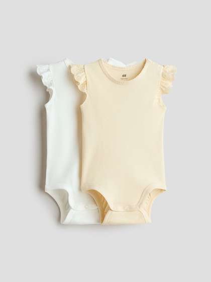H&M 2-pack
                    Flutter-sleeve Bodysuits