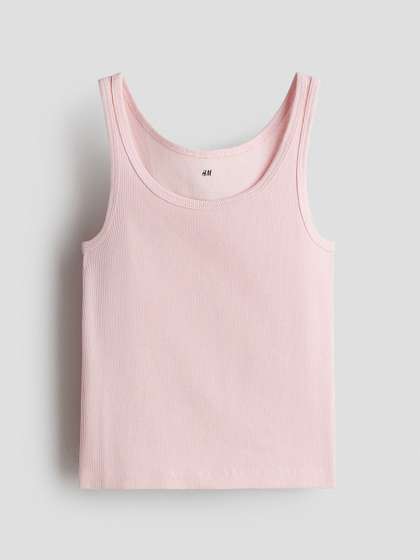 H&M Ribbed Cotton
                    Vest Top