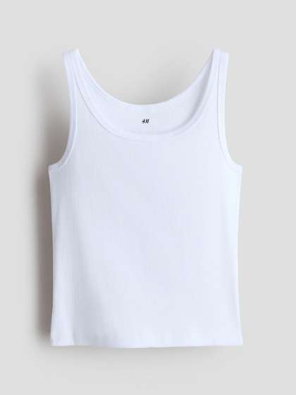 H&M Ribbed Cotton
                    Vest Top