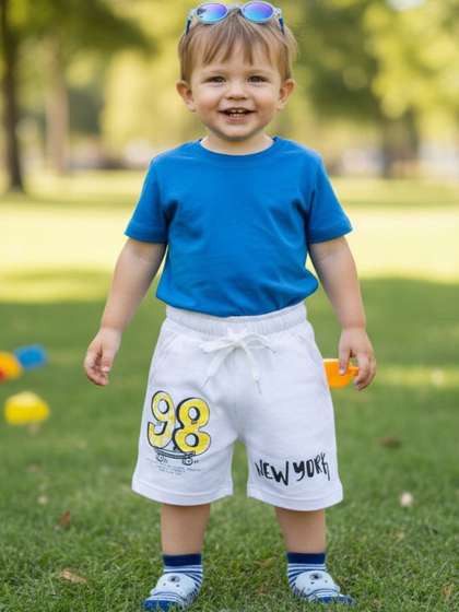 V-Mart Boys Typography
                    Printed Shorts