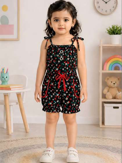 Arshia Fashions Girls
                    Printed Basic Jumpsuit